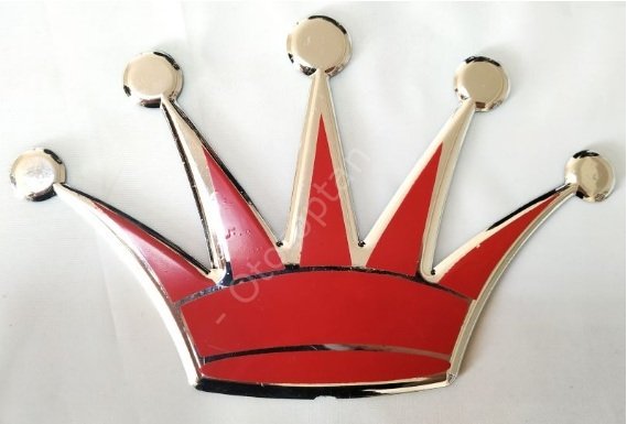 Kral Taç Pleksi Logo Model 2 Kırmızı