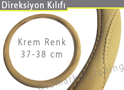 Milenyum Krem Dikişli Direksiyon Kılıfı