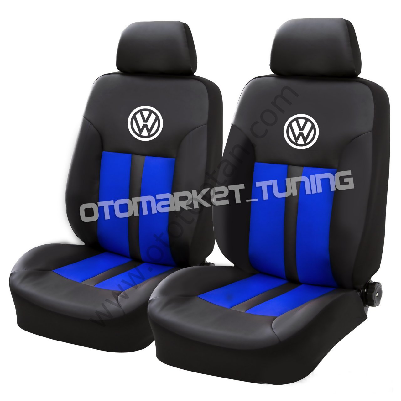 Volskwagn Oto Döşeme Kılıfı Siyah-Mavi