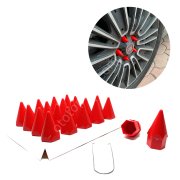 Kırmızı Sivri Bijon Kapakları