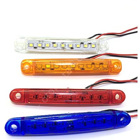 12 Volt 9 led Parmak Led, 5 Lİ PAKET