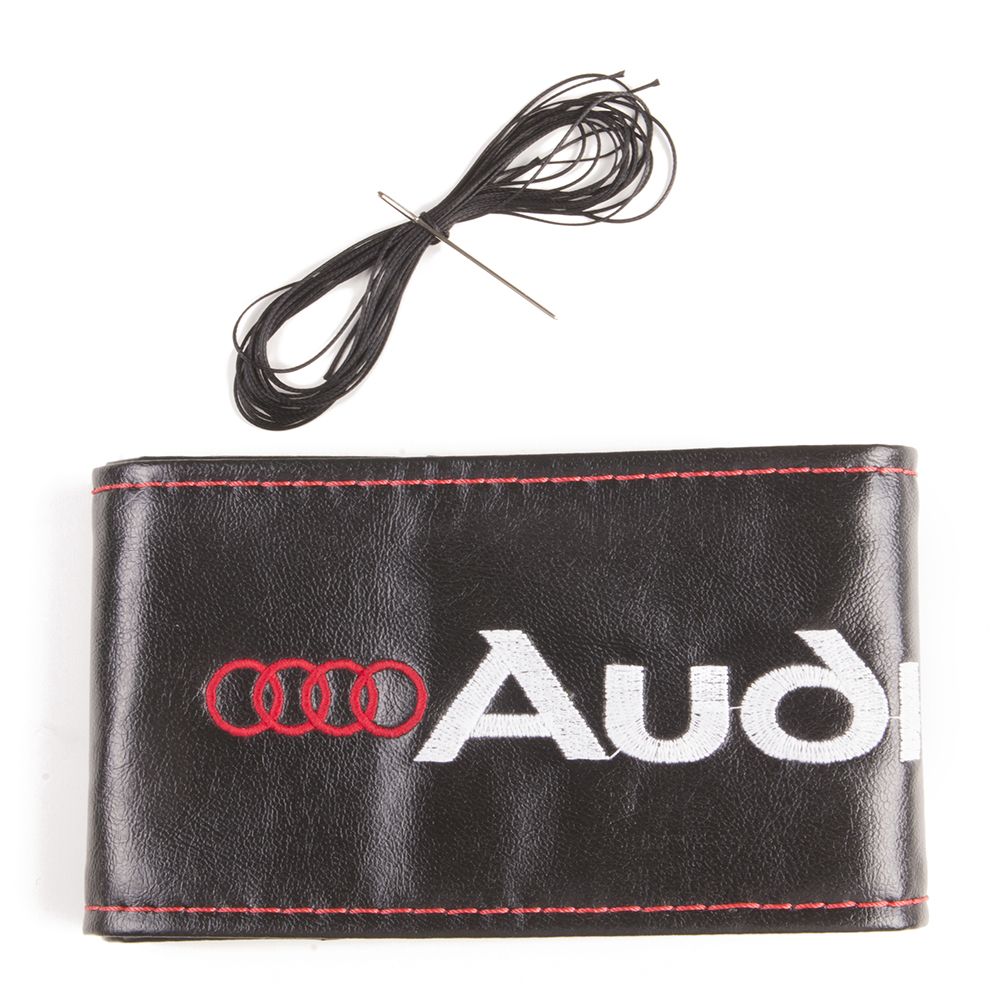 Nakışlı Audi Siyah Dikmeli Direksiyon Kılıfı