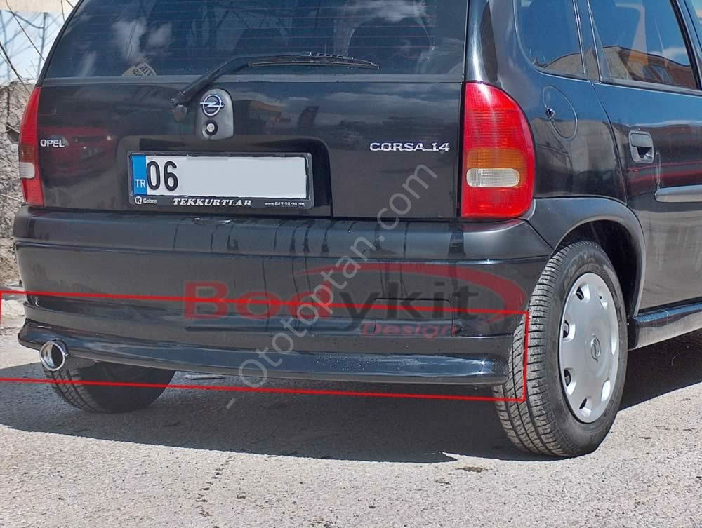 Opel Corsa B Arka Tampon Eki